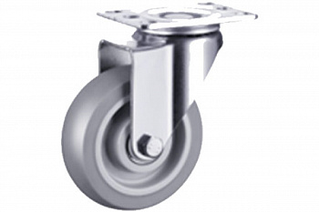 Колесо аппаратное поворотное из термопластичной резины 340100S (100 мм; 130 кг) А5 1005809