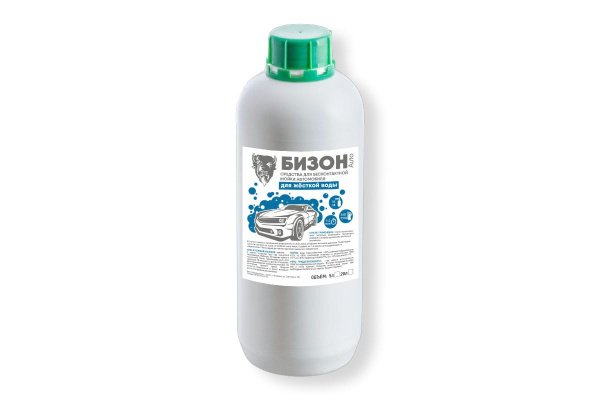 Автошампунь для бесконтактной мойки для жесткой воды 1 л Бизон 701001