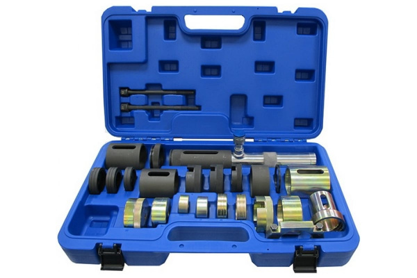 Набор оправок для монтажа и демонтажа сайлентблоков BMW, гидравлический, кейс, 26шт МАСТАК 110-23026C