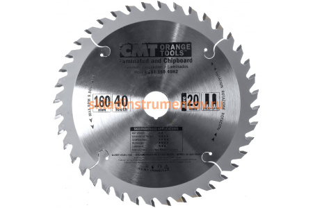 Диск пильный по ламинату (160х20х2,2/1,6 мм; Z40) CMT 281.160.40H2 Диск пильный по ламинату (160х20х2,2/1,6 мм; Z40) CMT 281.160.40H2