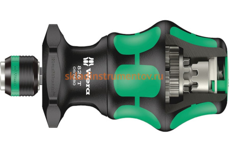 Ручка-держатель WERA 826 T Kraftform Turbo быстрозажимной патрон Rapidaptor, 1/4 x 146 мм WE-057480