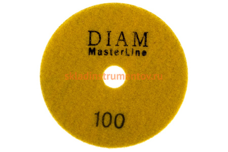 Круг алмазный гибкий шлифовальный АГШК Master Line (100х2 мм; №100; сухая) Diam 000566