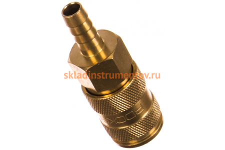 Быстроразъем пневматический с клапаном - елочка 8 мм ROCKFORCE RF-BSE1-3SH