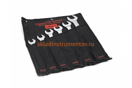Набор комбинированных сатинированных ключей HORTZ 6шт. 22-36 HOR 116214