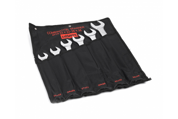 Набор комбинированных сатинированных ключей HORTZ 6шт. 22-36 HOR 116214