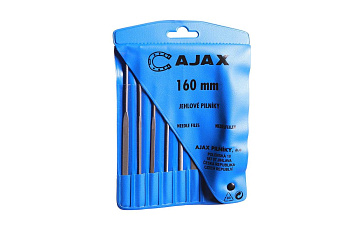 Набор из 6-ти надфилей с ручкой (L=160мм, зернистость 0) AJAX 286213931606