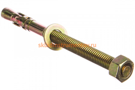 Клиновой анкер Зубр М12x150 мм, 10 шт, желтопассивированный 302032-12-150