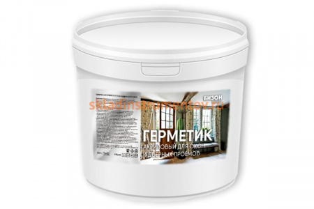 Герметик для окон и дверных проемов Бизон 15кг 904015