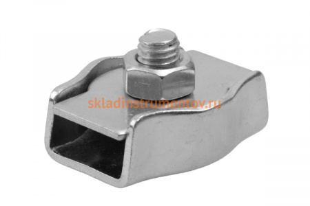 Зажим троса Зубр одинарный, оцинкованный, 6мм, ТФ5, 50 шт 4-304435-06