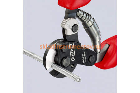 Тросорез KNIPEX рез: кабель 6 мм, особо прочный трос 1960 Нм L-160 мм KN-9562160SB