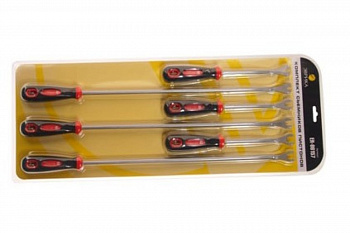 Набор съемников пистонов с пластиковой ручкой, 6 шт. ЭВРИКА ER-86157