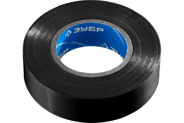 Изолента ПВХ ЗУБР Электрик-20 не поддерживает горение, 20м 0,16x19мм, черная 1234-2_z02