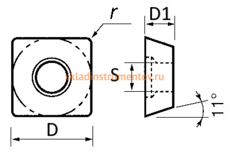 Пластина твердосплавная SPMT090408 ACCKee mi00011