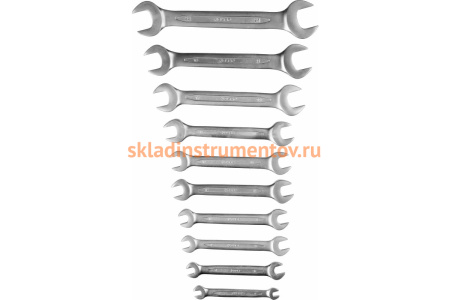 Набор рожковых гаечных ключей 6х24мм, 10шт Зубр ПРОФИ 27027-H10