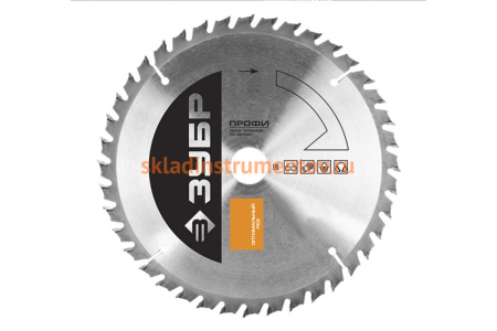 Диск пильный ПРОФИ Оптимальный рез по дереву (255х30 мм; 40Т) Зубр 36851-255-30-40