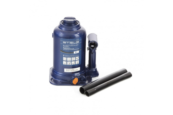 Гидравлический бутылочный телескопический домкрат 8 т, подъем 170-430 мм STELS 51147