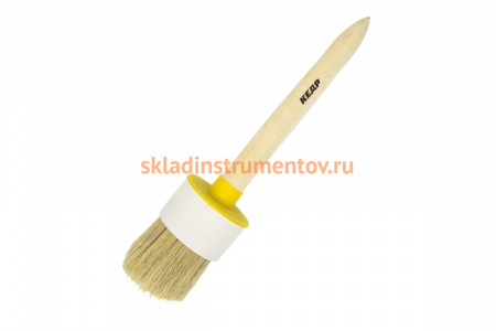 Круглая кисть Кедр №22 70 мм, натуральная щетина, деревянная ручка 010-6070 23419