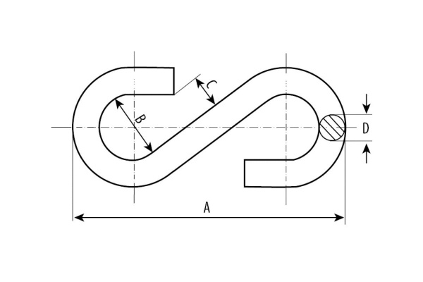 S-образный оцинкованный крюк 25 шт. (8 мм; ТФ5) Зубр 4-304565-08