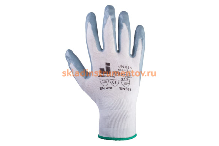 Перчатки с нитриловым покрытием Jeta Safety 12 пар JN011-XL Перчатки с нитриловым покрытием Jeta Safety 12 пар JN011-XL