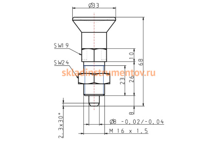 Упорный фиксатор KIPP K0338.4308