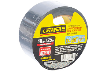 Клейкая лента армированная серебристая (50 мм; 25 м) укрепленная тканью Stayer 12080-50-25