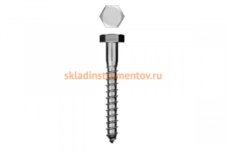 Оцинкованный шуруп для деревянных лаг и реек Зубр c шестигранной головкой, 12x120мм, ТФ6 4-300456-12-120
