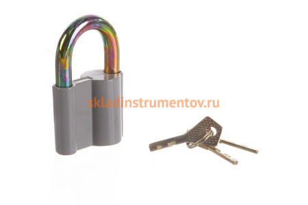 Навесной замок КУРС корпус из алюминиевого сплава, стальная дужка, 60 мм 67015