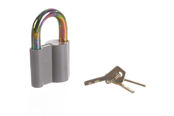 Навесной замок КУРС корпус из алюминиевого сплава, стальная дужка, 60 мм 67015