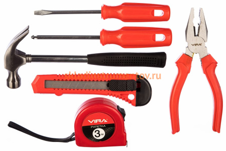 Набор слесарно-монтажного инструмента VIRA 6 предметов 305083