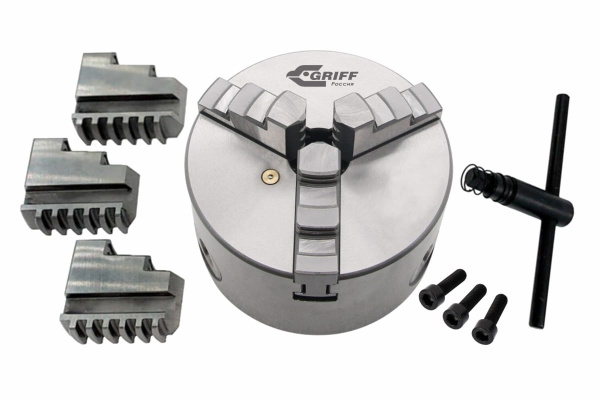Патрон токарный 3-х кулачковый 160 мм 7100-0005П К11-160 GRIFF b208064