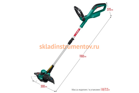 Аккумуляторный триммер ЗУБР 18В ТА-185