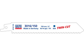 Полотно по металлу 3016/150 TWIN-CUT (5 шт; 150х19х0.9 мм; 130 мм; 10/14 TPI) WILPU 1431500005