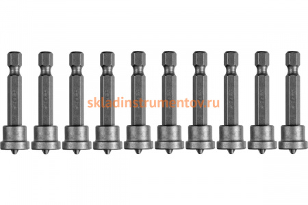 Бита МАСТЕР Phillips, с ограничителем 10 шт, 50 мм ЗУБР 2002-2-50-10