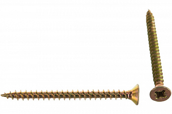 Универсальные шурупы для дерева, ДСП, ДВП Зубр желтопассивированные, PZ, 4,0x50мм, ТФ1, 220 штук 4-300391-40-050