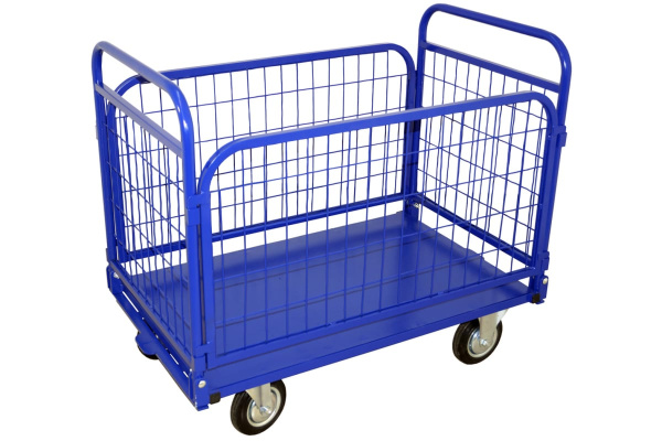 Тележка RUSKLAD платформенная с сетчатыми бортами и складными ручками ТСРС 5 (700x1200) d160мм Тележка RUSKLAD платформенная с сетчатыми бортами и складными ручками ТСРС 5 (700x1200) d160мм