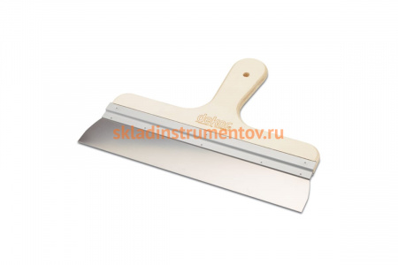 Фасадный шпатель DEKOR HASSAN нержавеющая сталь 200мм деревянная ручка 145