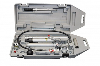 Гидравлическая растяжка в пластиковом кейсе на колесах (10 т, 14 предметов, 9 сменных насадок) MATRIX 513455