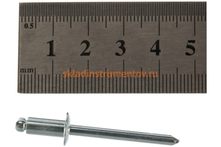 Заклепка вытяжная открытая сталь/сталь St/St (50 шт; 4.8x10 мм; Борт: Стандарт) MESSER 114014810-50