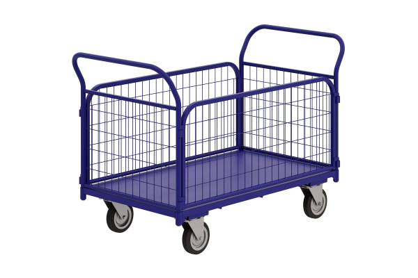 Тележка RUSKLAD платформенная с сетчатыми бортами ТС 9 (500x1000) d160мм Тележка RUSKLAD платформенная с сетчатыми бортами ТС 9 (500x1000) d160мм