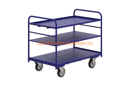 Тележка RUSKLAD платформенная с двумя ручками ТЯ 3 (600x1000) d125мм Тележка RUSKLAD платформенная с двумя ручками ТЯ 3 (600x1000) d125мм
