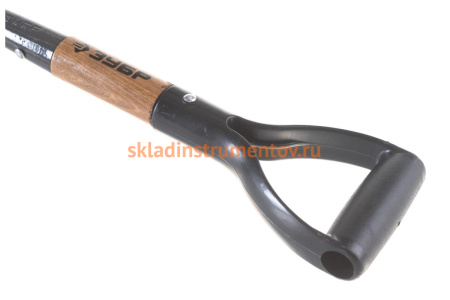 Автомобильная лопата, деревянный черенок, с рукояткой Зубр Профи-10 Профессионал 39355_z02