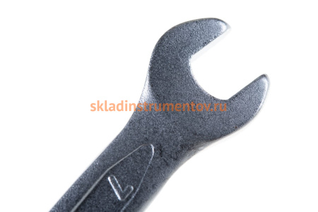 Комбинированный ключ 7мм Chrome vanadium на держателе ЭВРИКА ER-53071