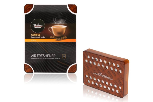 Гелевый ароматизатор под сиденье Airline макси Тундра бодрящий кофе AFSI144