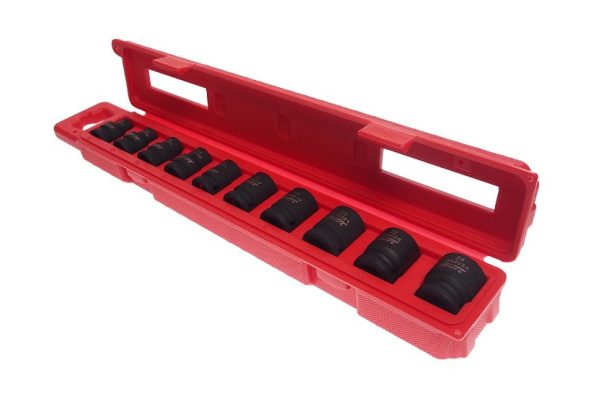 Набор головок 6-гранных для поврежденных болтов и гаек (8-24 мм; 1/2"; 10 шт.) JTC-7865