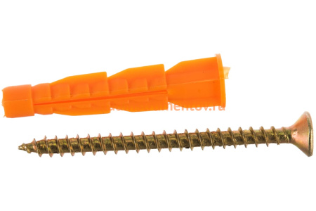 Дюбель универсальный полипропиленовый с оцинкованным шурупом 16 шт. (6х37 мм; ТФ6) ЗУБР 4-301206-06-037