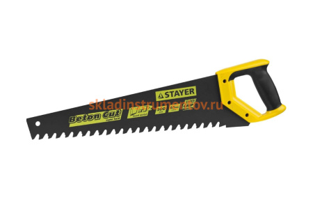Ножовка по пенобетону Stayer Beton Cut 500 мм, шаг 20 мм, 12 твердосплавных резцов 2-15096