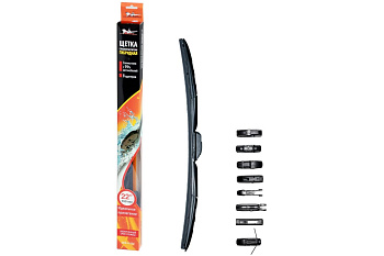 Гибридная щетка стеклоочистителя Airline AWB-H-550 (550 мм/22, 8 адаптеров) Гибридная щетка стеклоочистителя Airline AWB-H-550 (550 мм/22, 8 адаптеров)