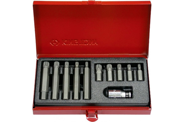 Набор вставок (бит) 10мм, SPLINE М5-М12, 11шт KING TONY 1011MQ