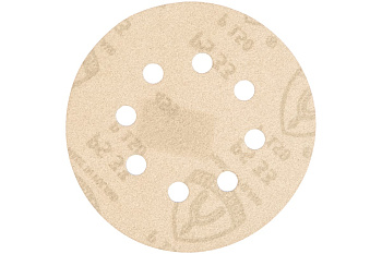 Круг шлифовальный на липучке для обработки красок, лаков и шпаклевок (125 мм; Р150; 8 отверстий) KLINGSPOR 150760