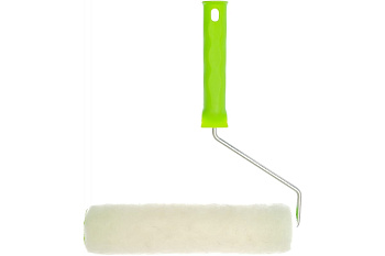 Валик СИБРТЕХ из натурального меха с ручкой, 250 мм, ворс 12 мм, D - 48 мм 80124